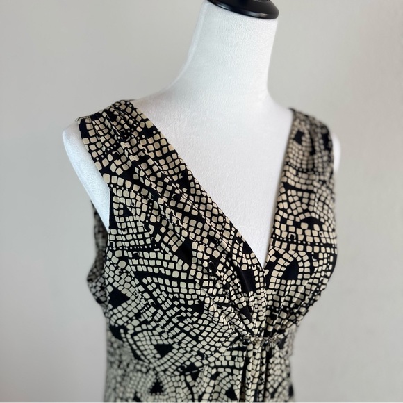 Ruby Rd. Women’s Black & White Abstract Print Sleeveless Maxi Dress‎ Size M - Picture 6 of 10